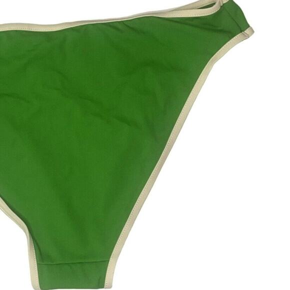 NWT Andie The Bells 90's Medium Rise Bottom Swimsuit Bottom Piping M Green #3308 - Picture 9 of 15
